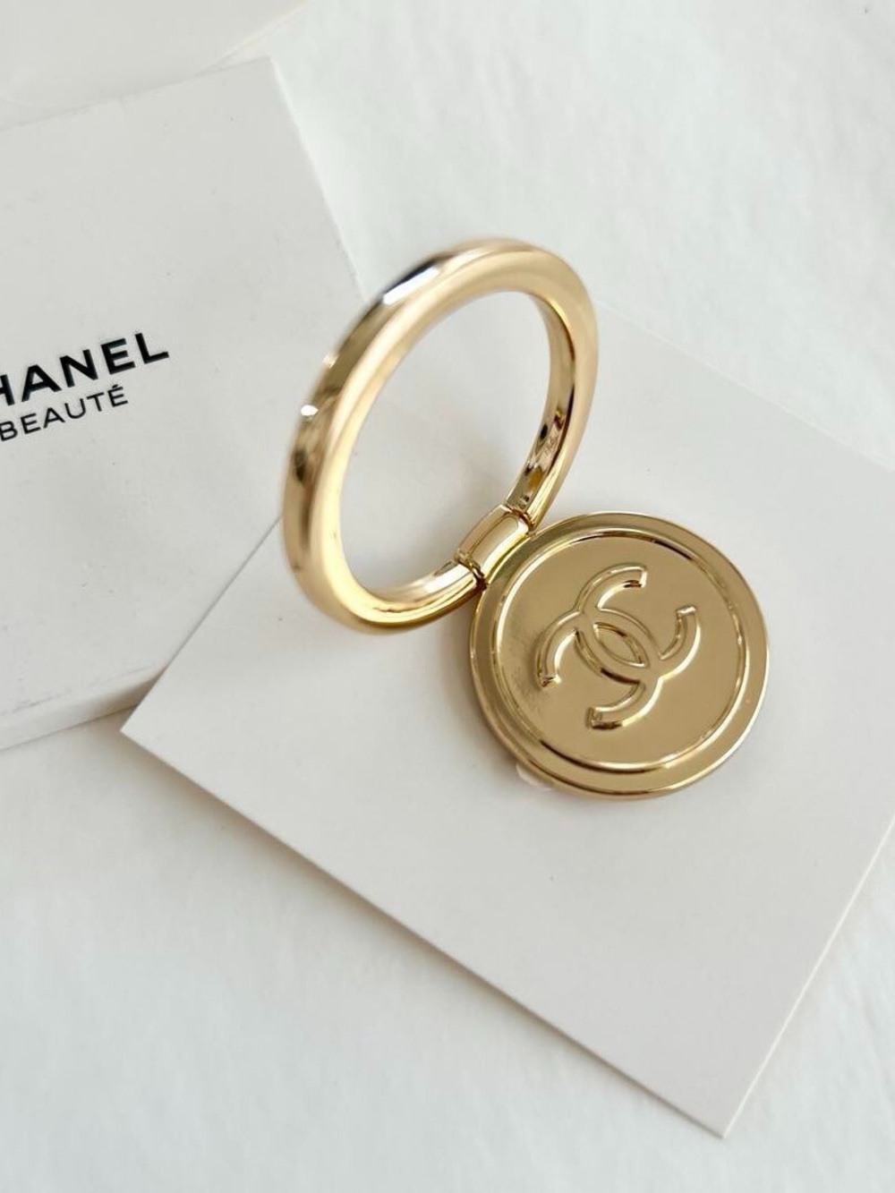 📱 Chanel Phone pop socket Double C Logo Phone Ring Holder